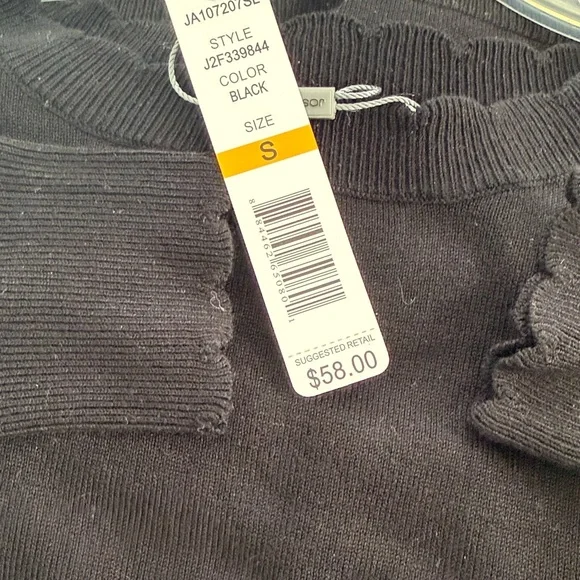 Joseph A Black Ribbed Sweater - Picture 4 of 5